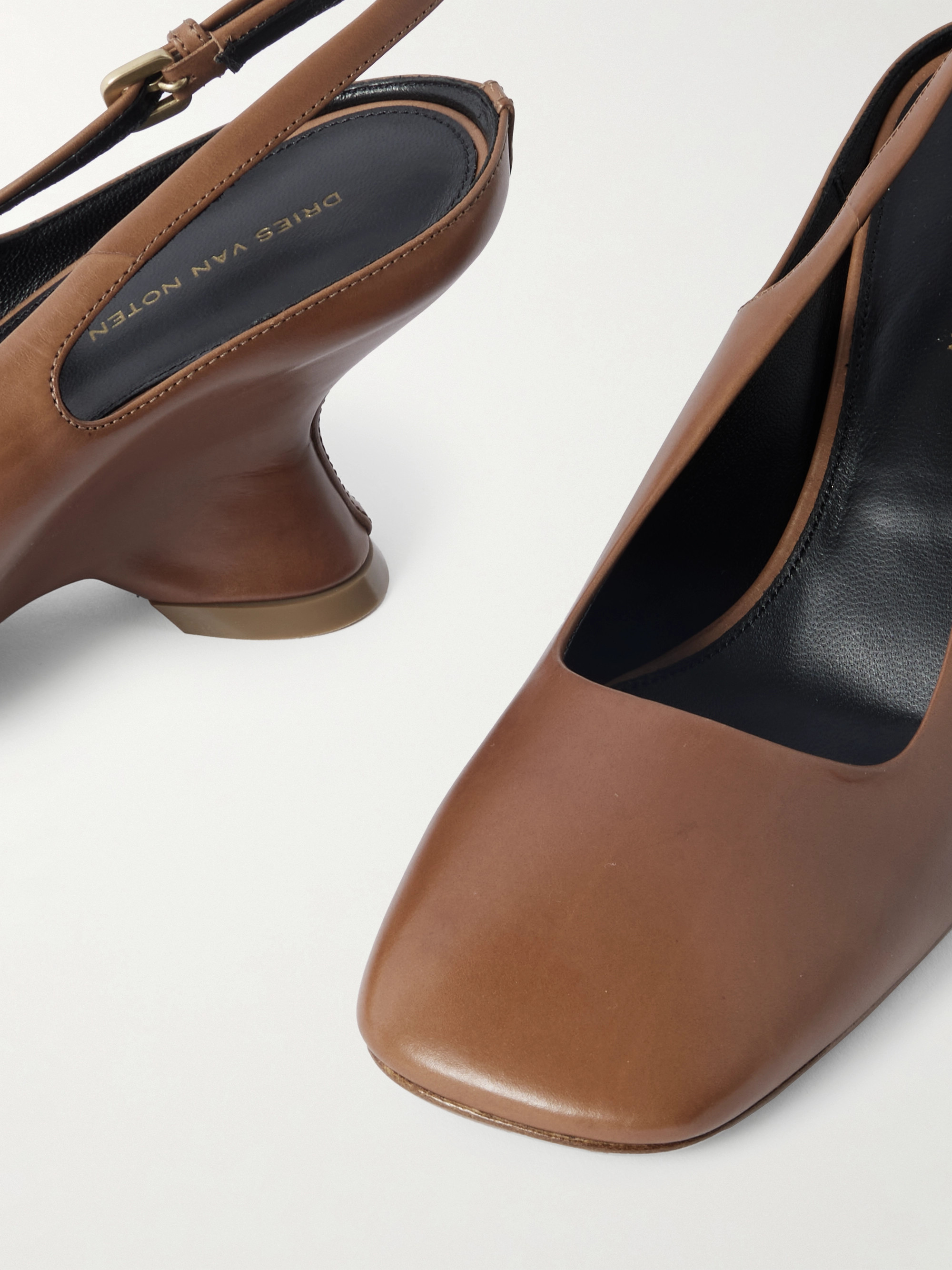 Dries Van Noten - Leather slingback pumps | Plush