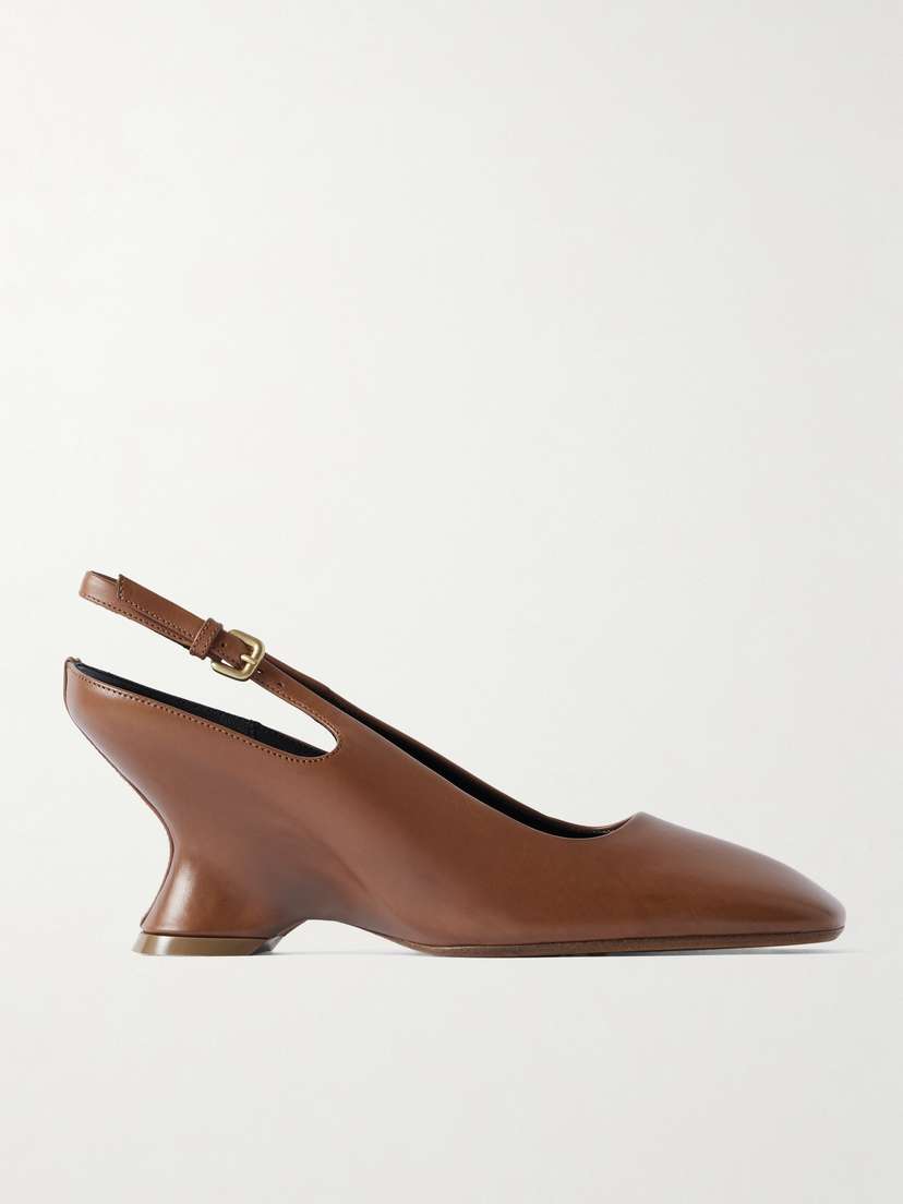 Dries Van Noten Leather Slingback Pumps