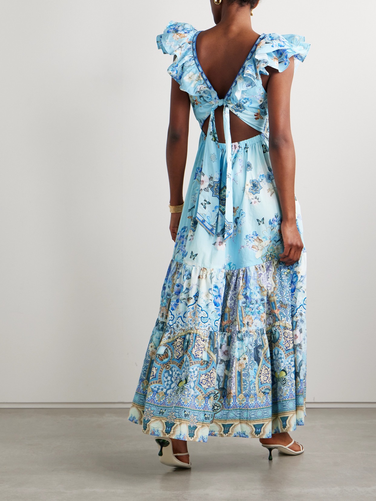 Camilla Tiered Dress With Neck Frill Al Manial Palace Memoirs