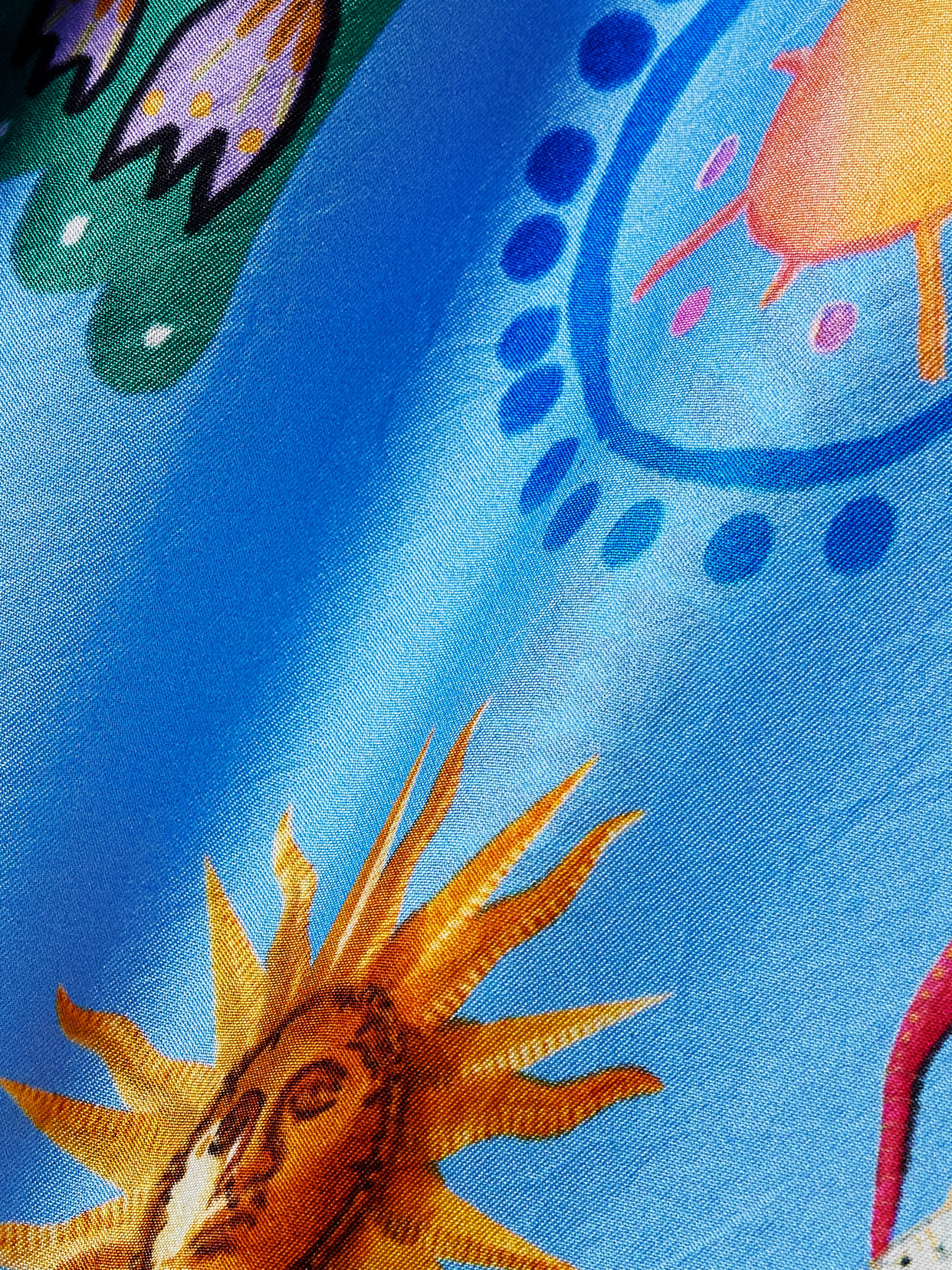 CAMILLA CRYSTAL-EMBELLISHED PRINTED SILK BLOUSE