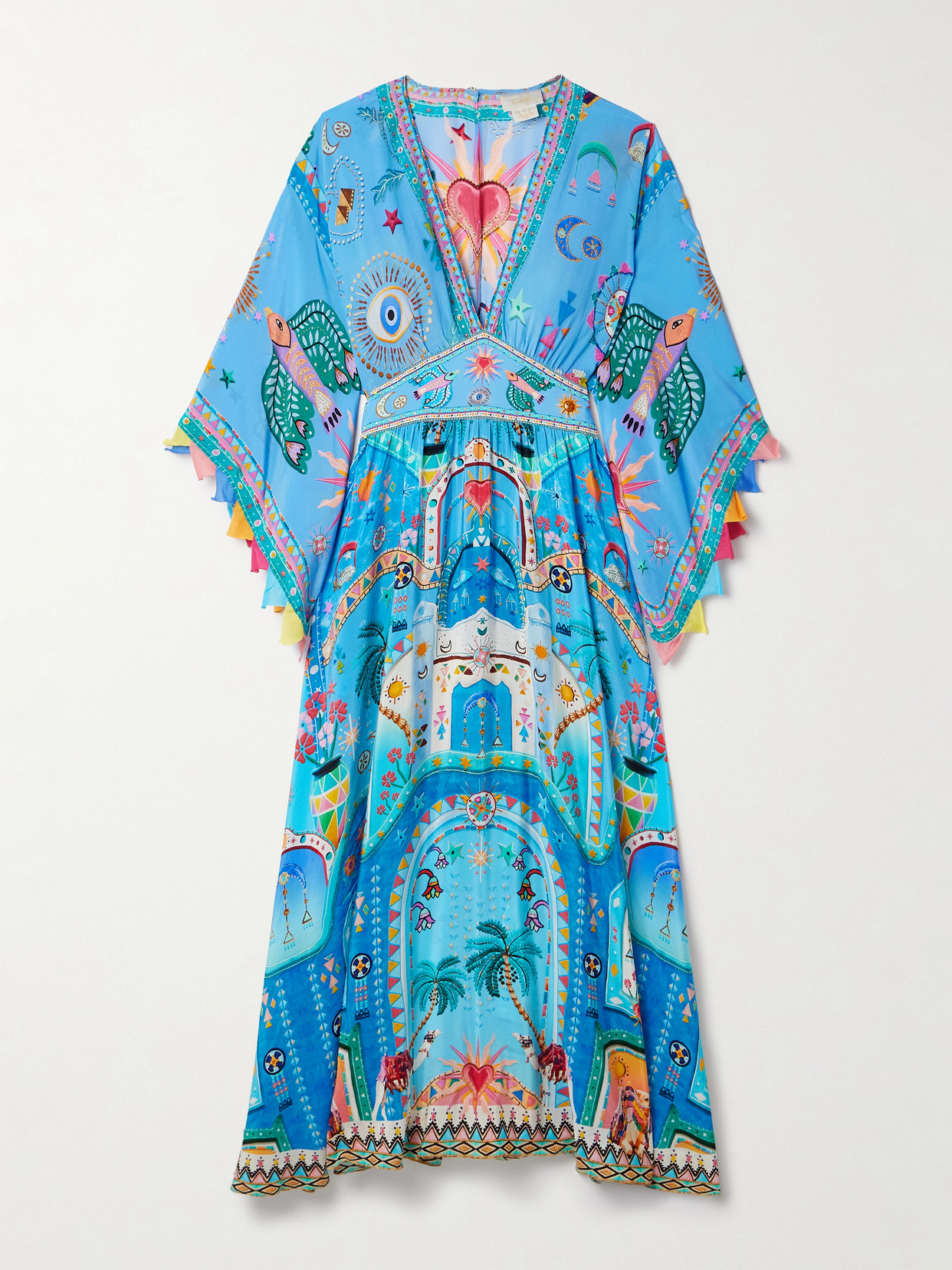 Camilla Crystal-embellished Printed Silk Crepe De Chine Maxi Dress In Blue