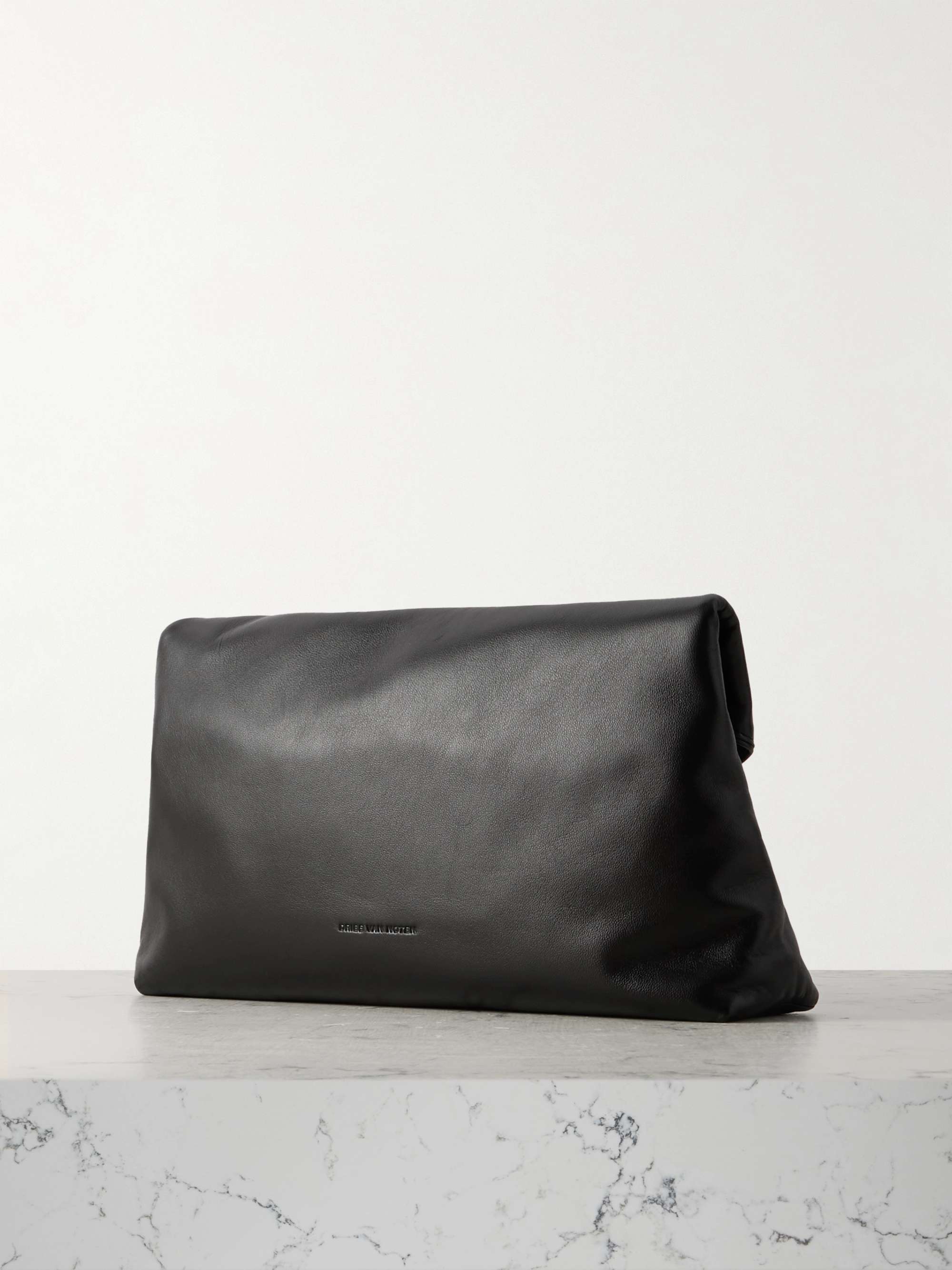 DRIES VAN NOTEN Textured-leather clutch | NET-A-PORTER