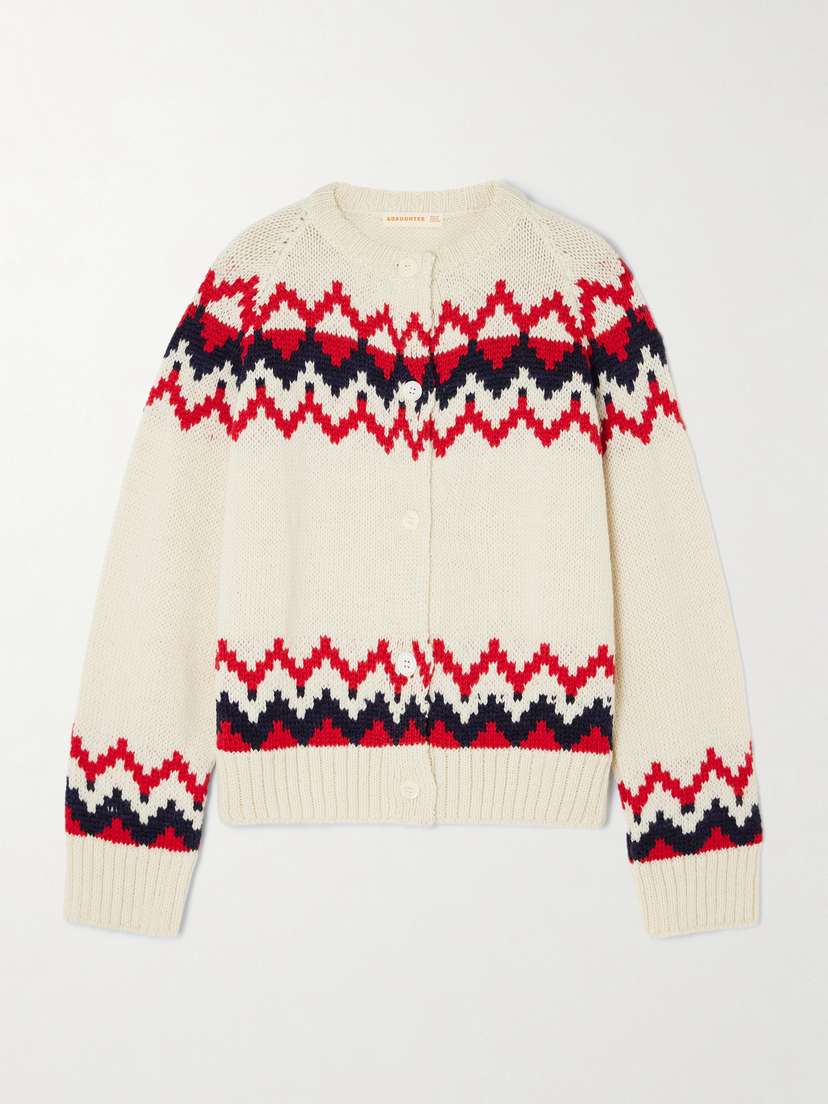 &Daughter Jacquard-knit Wool Cardigan
