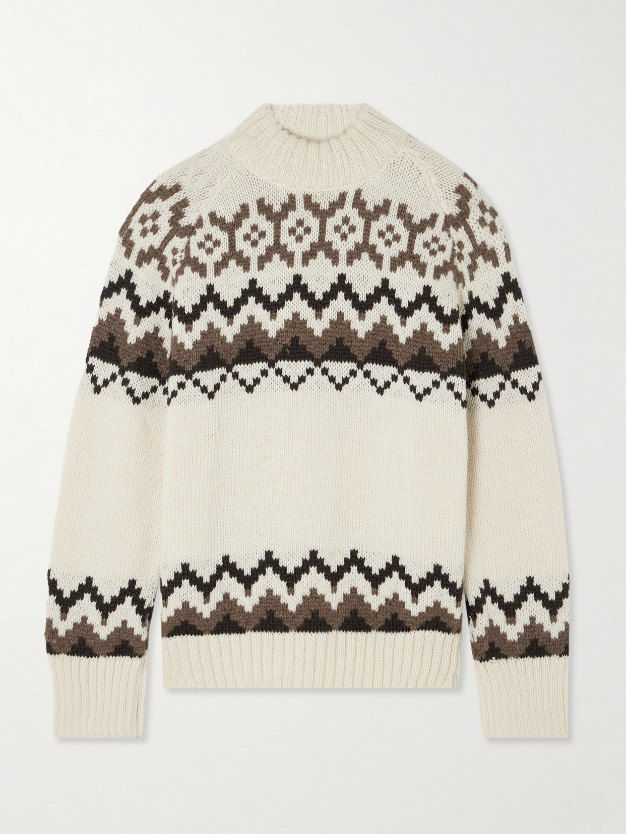 &Daughter - Bansha Fair Isle Wool Sweater - Ecru