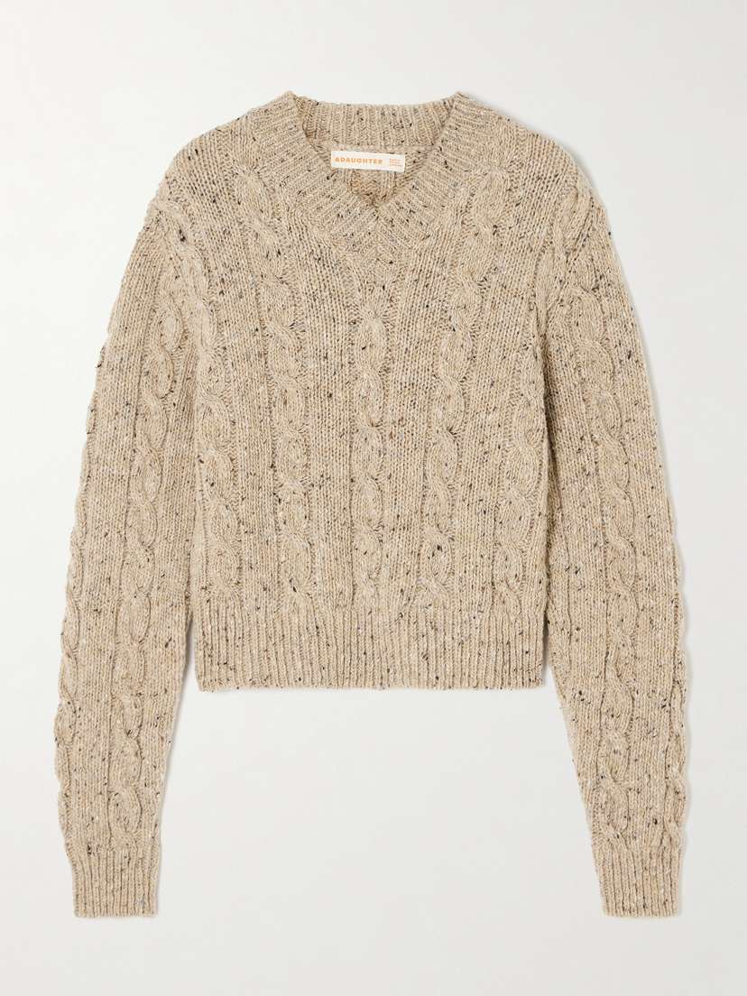 &Daughter Mairie Cable-knit Wool Sweater