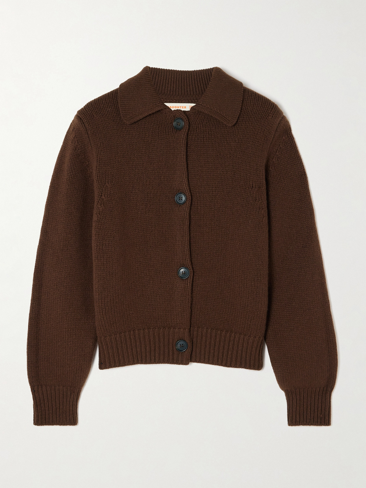 Daughter Wool And Cashmere-blend Cardigan In Brown