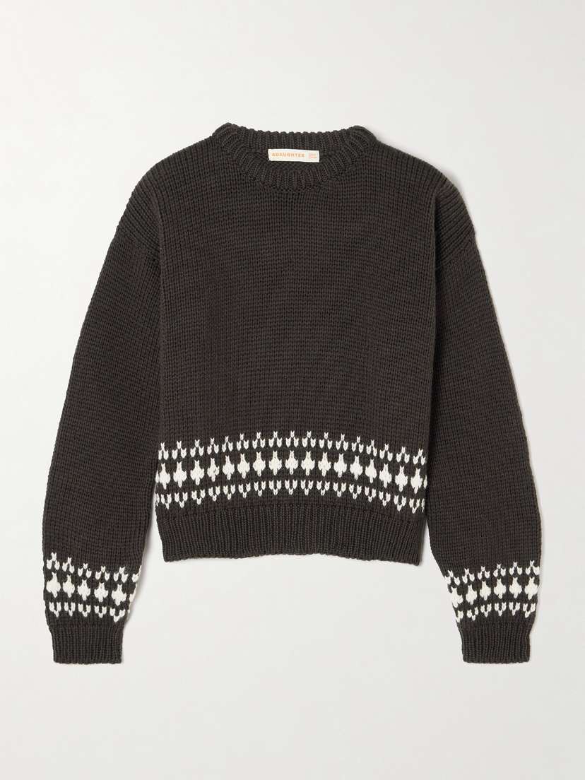 &Daughter Fair Isle Wool Sweater