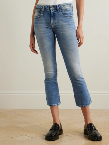 R13 Kick Fit cropped mid-rise flared jeans