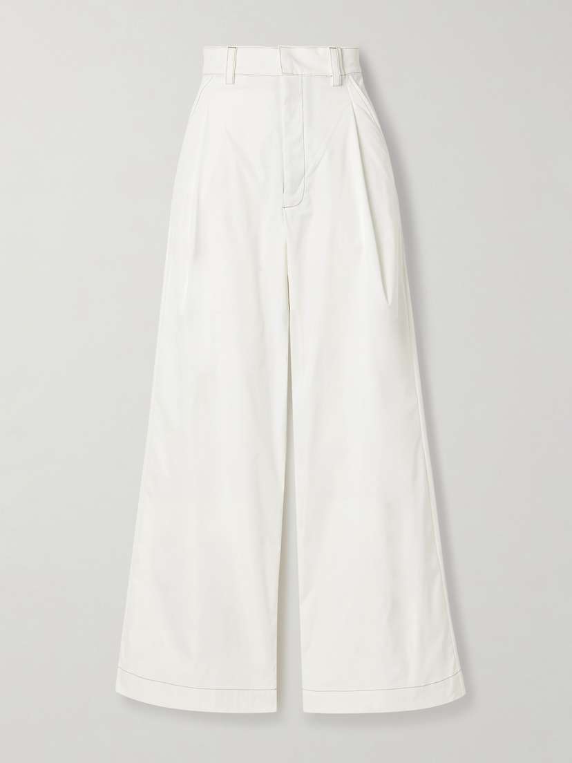 Kika Vargas Olympe Pleated Woven Wide-leg Pants