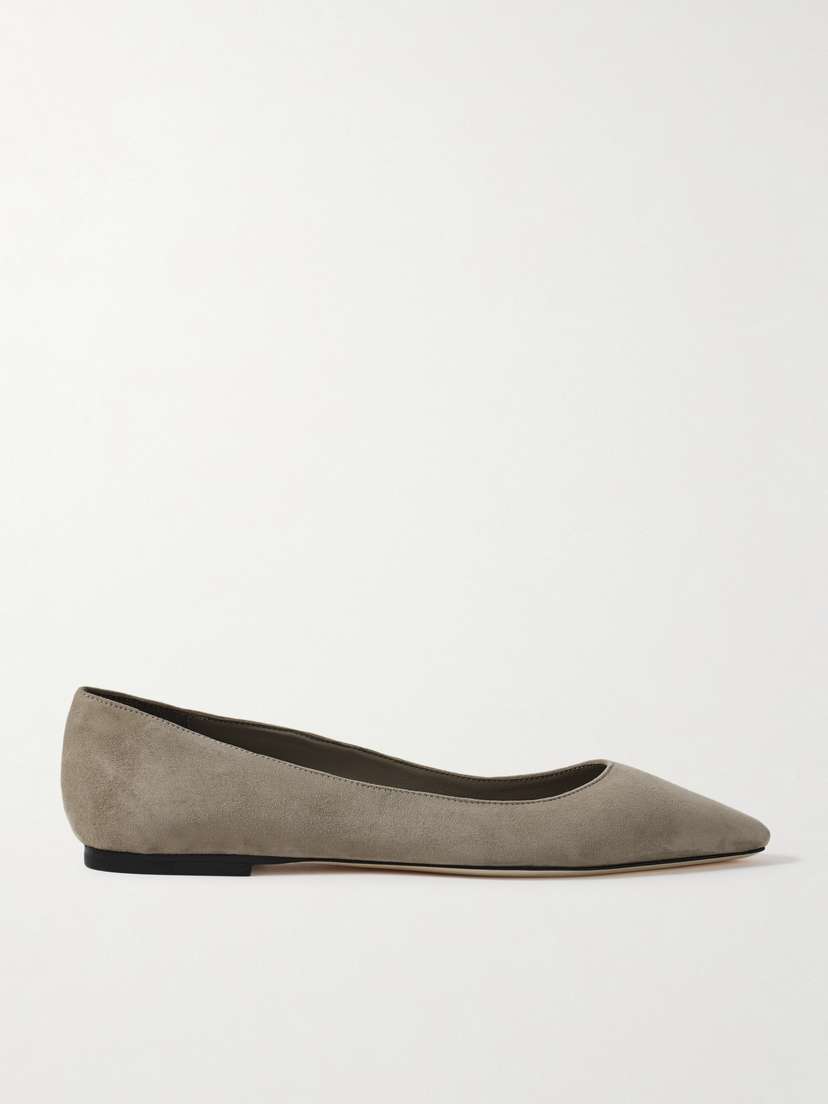 Jimmy Choo Romy Suede Point-toe Flats