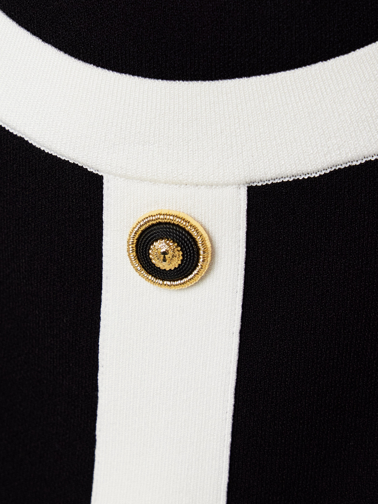 Balmain Two-tone Dress With Open Back In Black