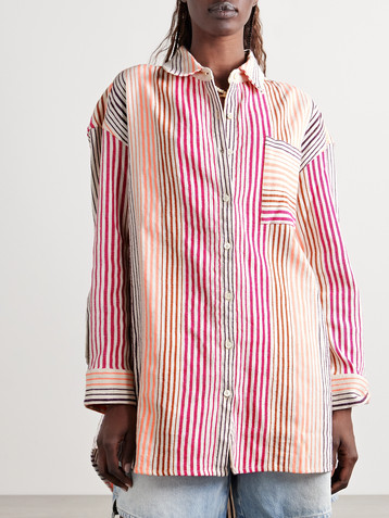 Lemlem Mariam striped cotton-blend shirt