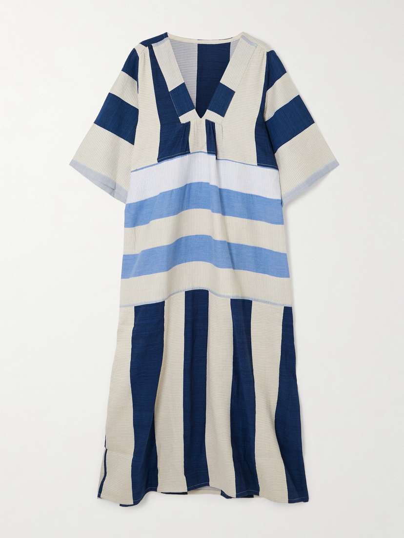 Lemlem Eda Paneled Cotton Maxi Dress
