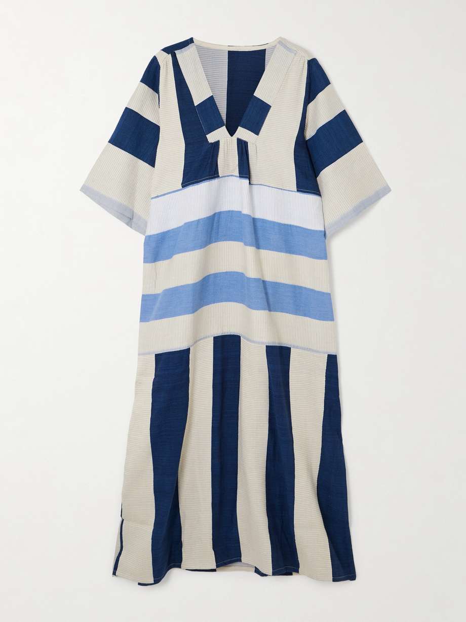 eda paneled cotton maxi dress