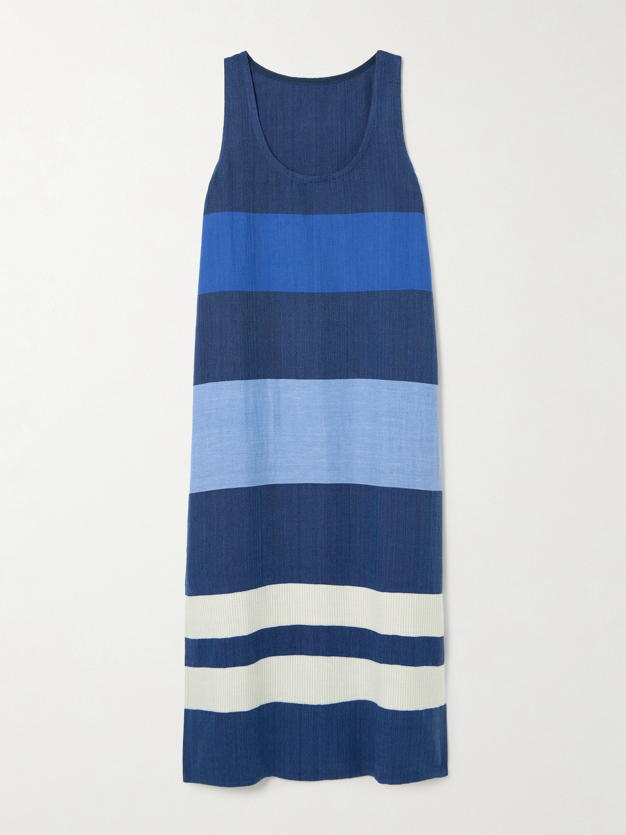 Lemlem Lilian Striped Cotton Midi Dress In Blue