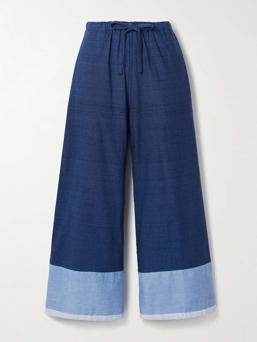 Lemlem Desta Color-block Cotton Wide-leg Pants