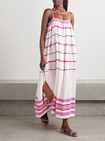Lemlem Eda striped cotton-blend maxi dress