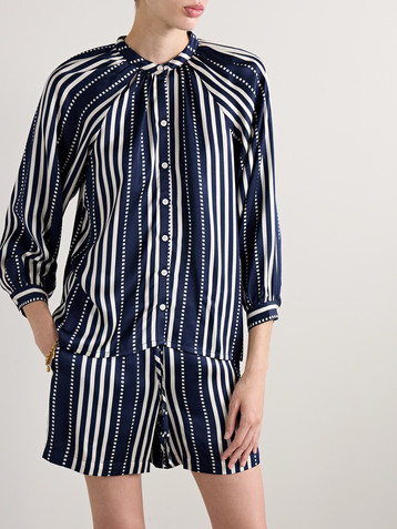 Lemlem Mita striped satin blouse