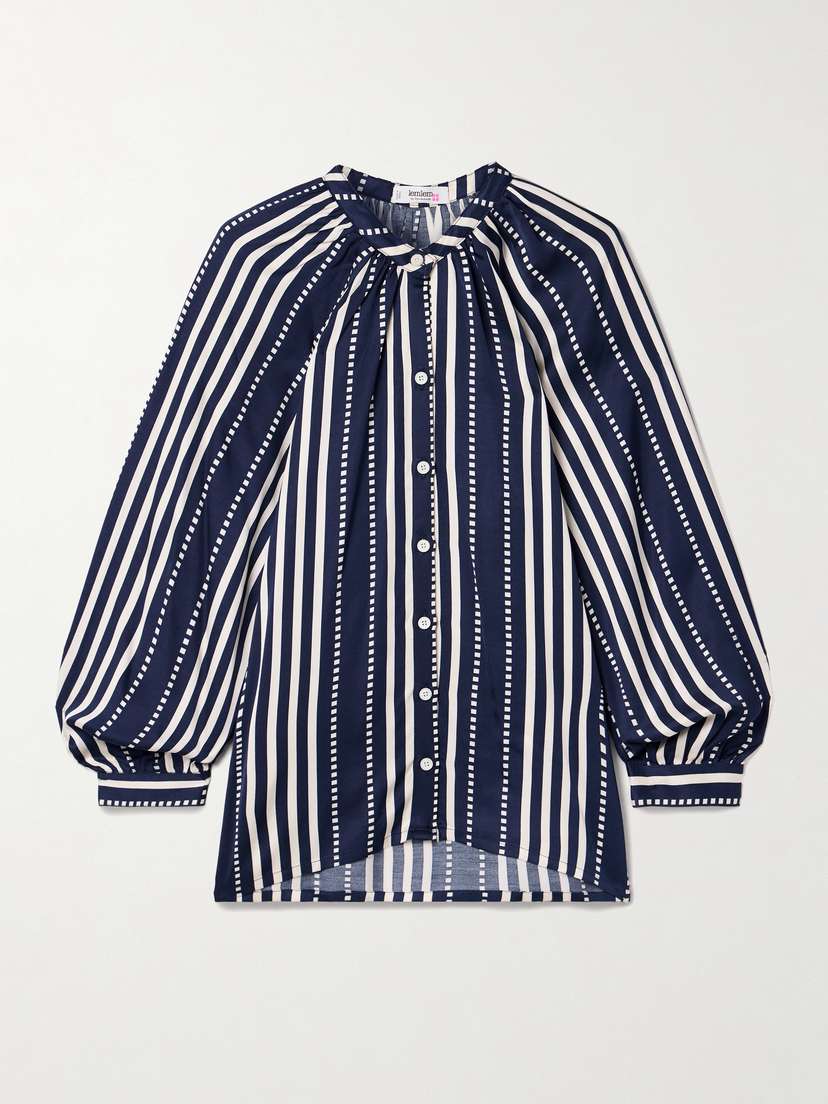 Lemlem Mita Striped Satin Blouse