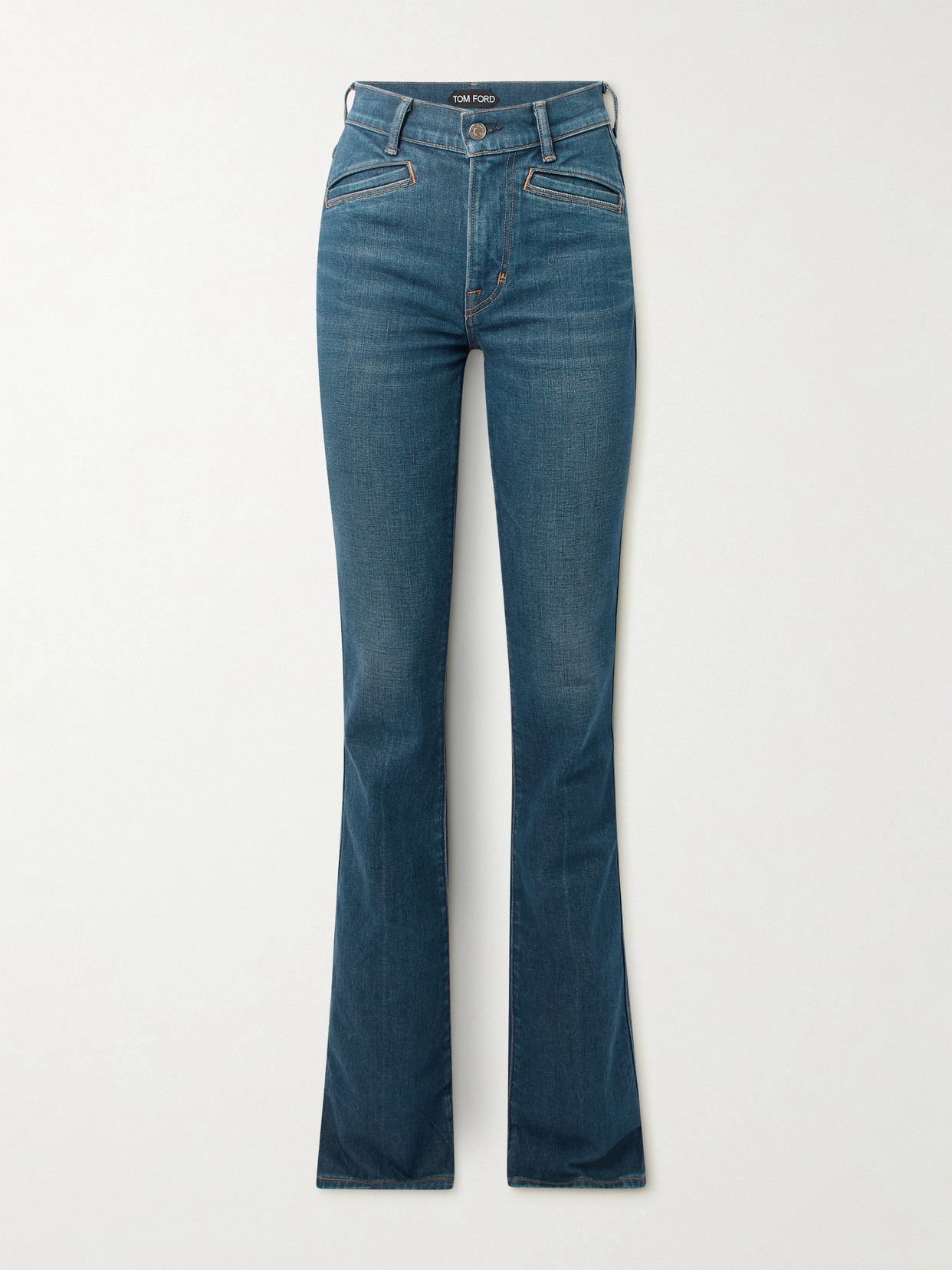 Tom Ford Mid-rise Flared Jeans In Blue