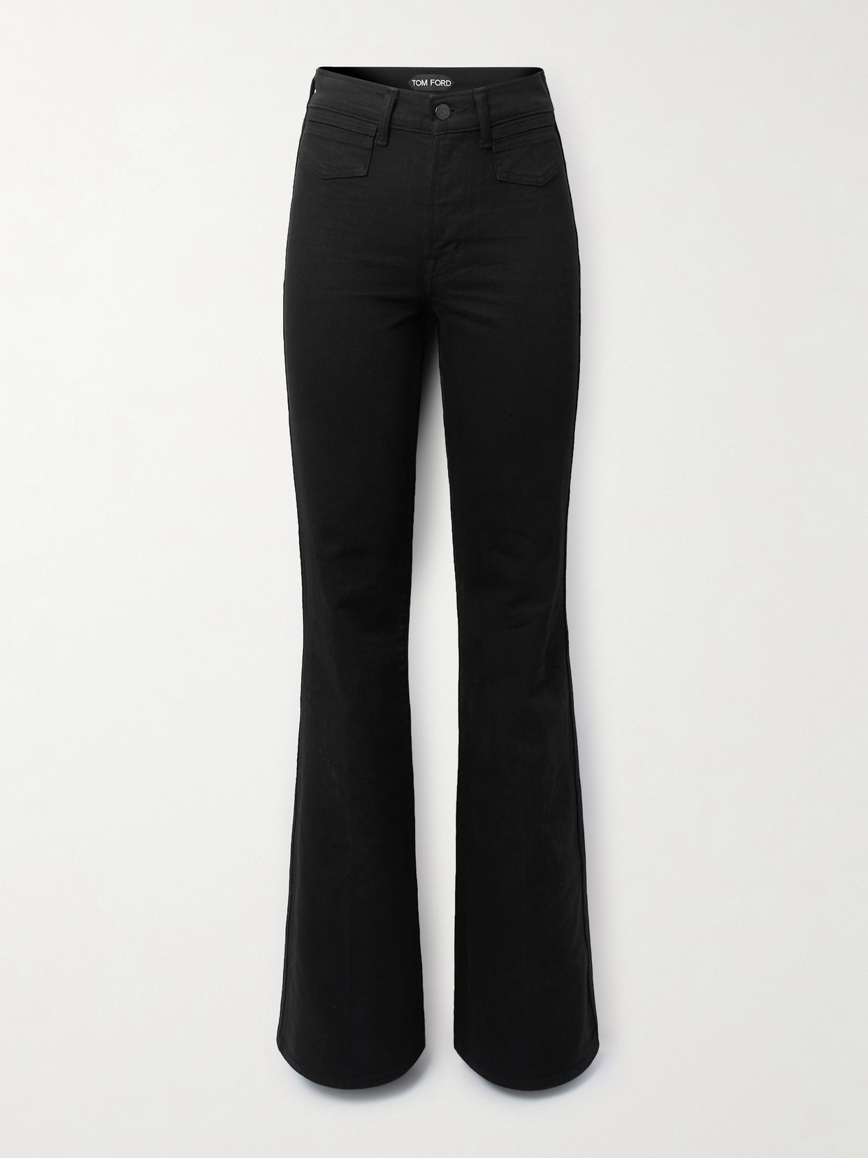 Tom Ford Mid-rise Flared Denim Jeans In Black