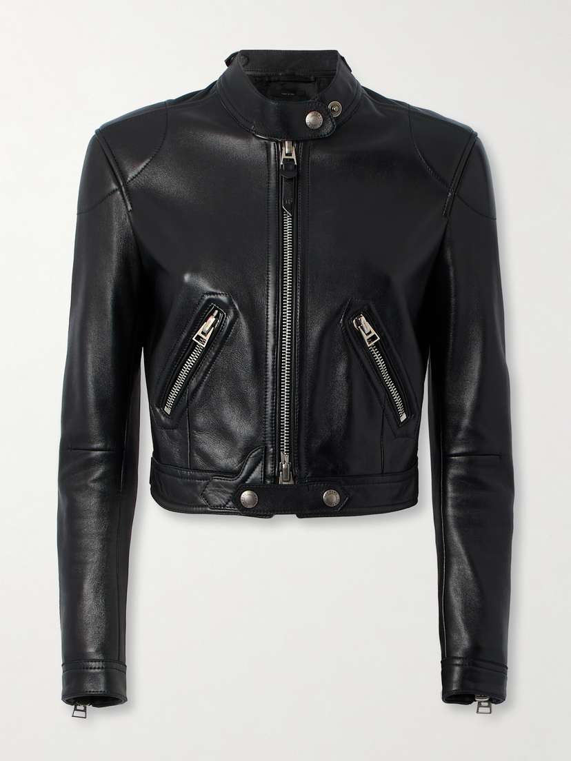 Tom Ford Cropped Leather Biker Jacket