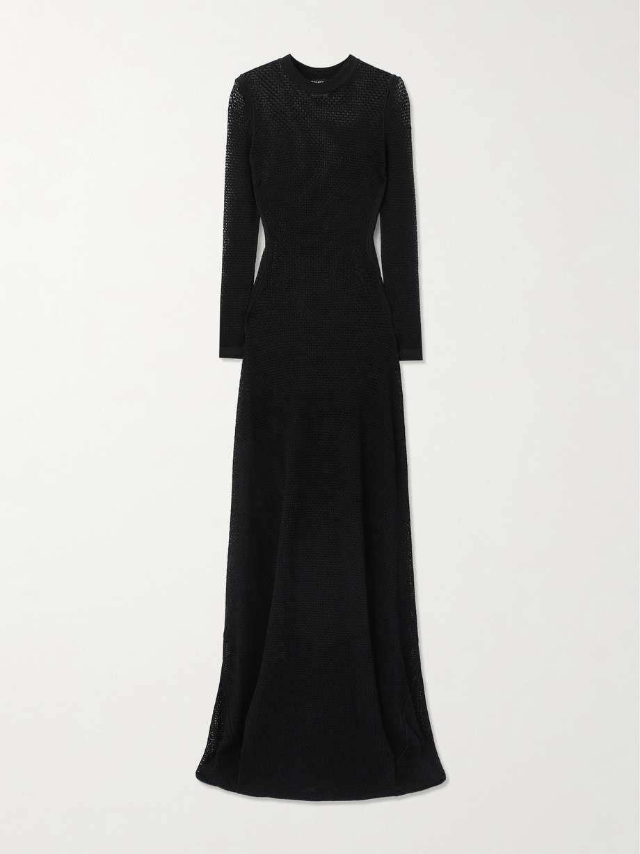 open-knit gown