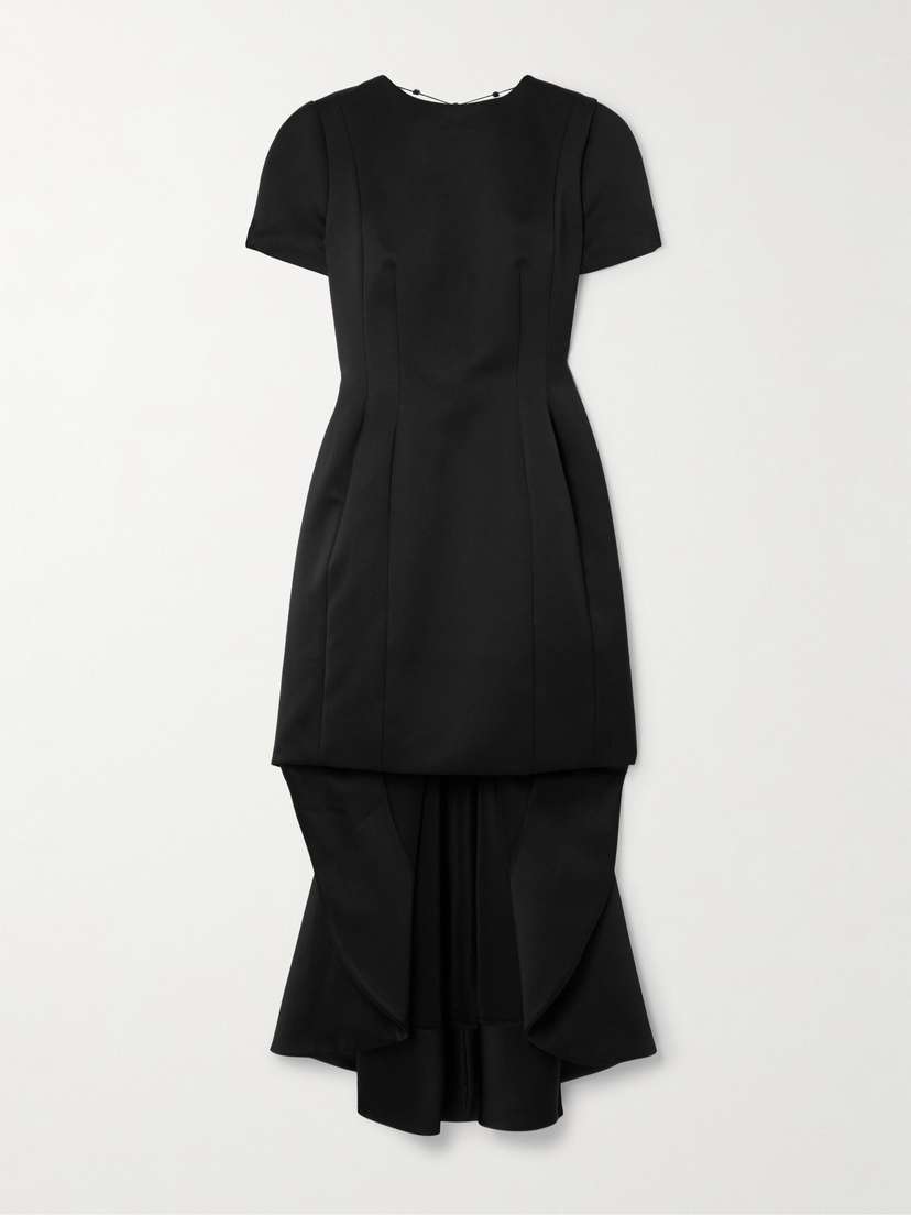 Givenchy Asymmetric Open-back Crystal-embellished Satin-crepe Mini Dress
