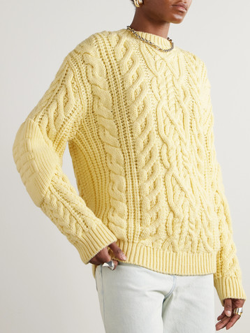 Givenchy Oversized cable-knit wool-blend sweater