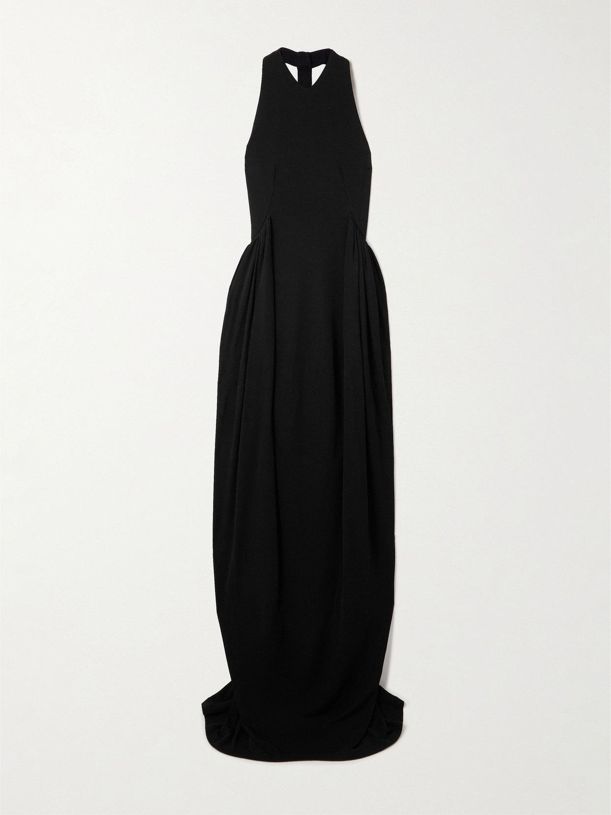 Givenchy - Draped Crepe Halterneck Gown - Black