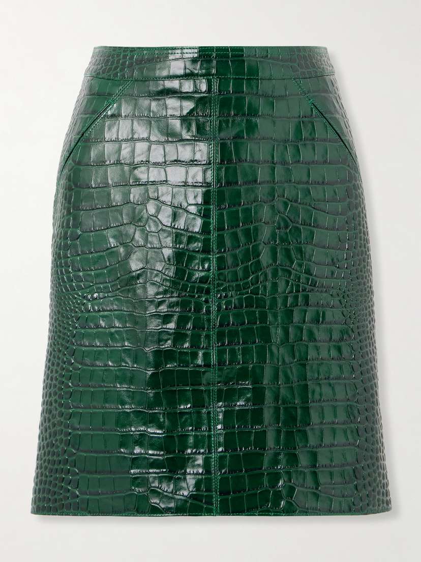 Tom Ford Croc-effect Leather Skirt