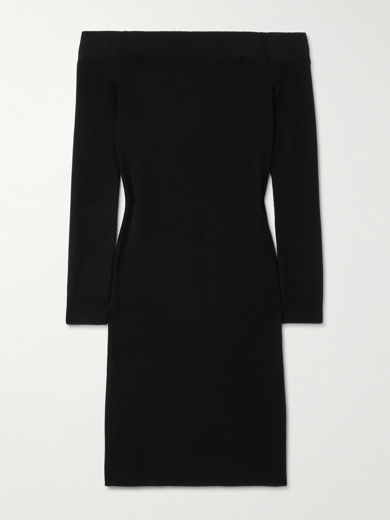 Tom Ford Off-the-shoulder Cashmere And Silk-blend Dress In Black