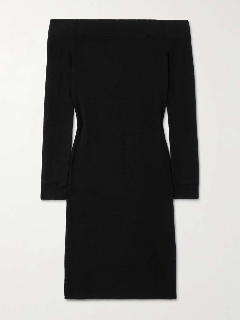 Tom Ford Off-the-shoulder Cashmere And Silk-blend Dress