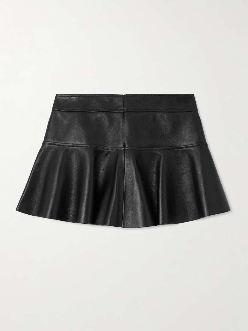 Tom Ford Ruffled Leather Mini Skirt
