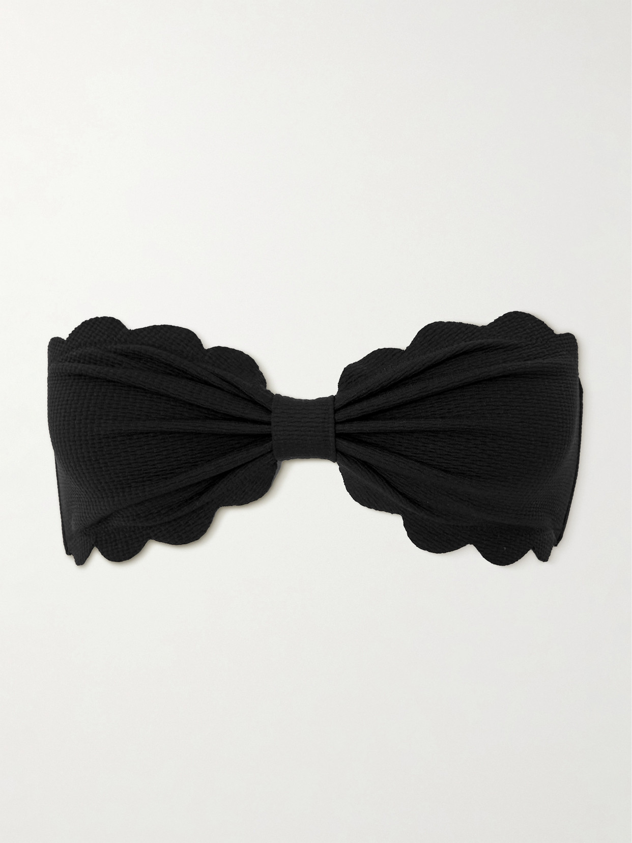 MARYSIA ANTIBES SCALLOPED RECYCLED-SEERSUCKER BIKINI TOP 