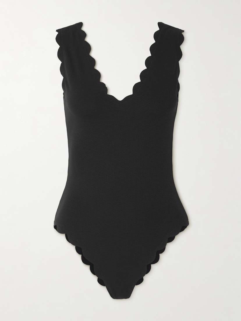 Marysia Charleston Scalloped Seersucker Swimsuit