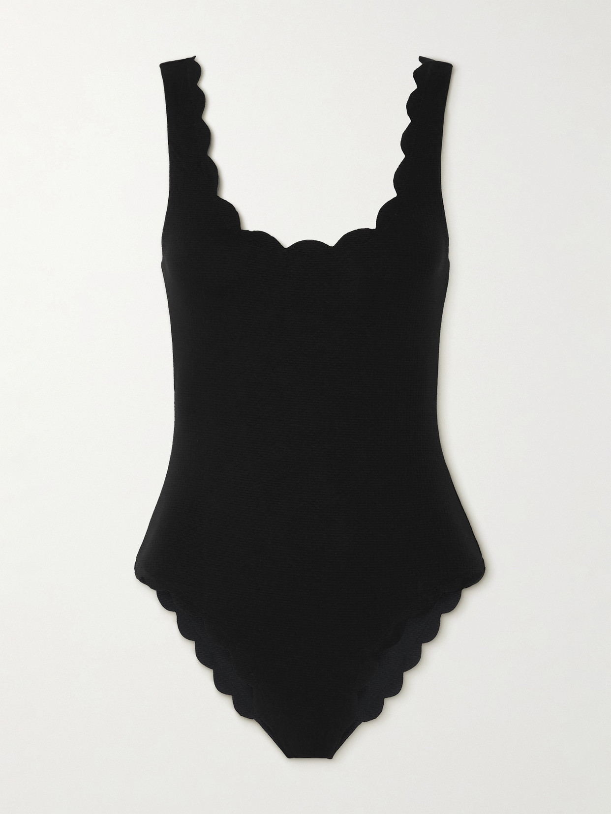 MARYSIA PALM SPRINGS SCALLOPED RECYCLED-SEERSUCKER SWIMSUIT