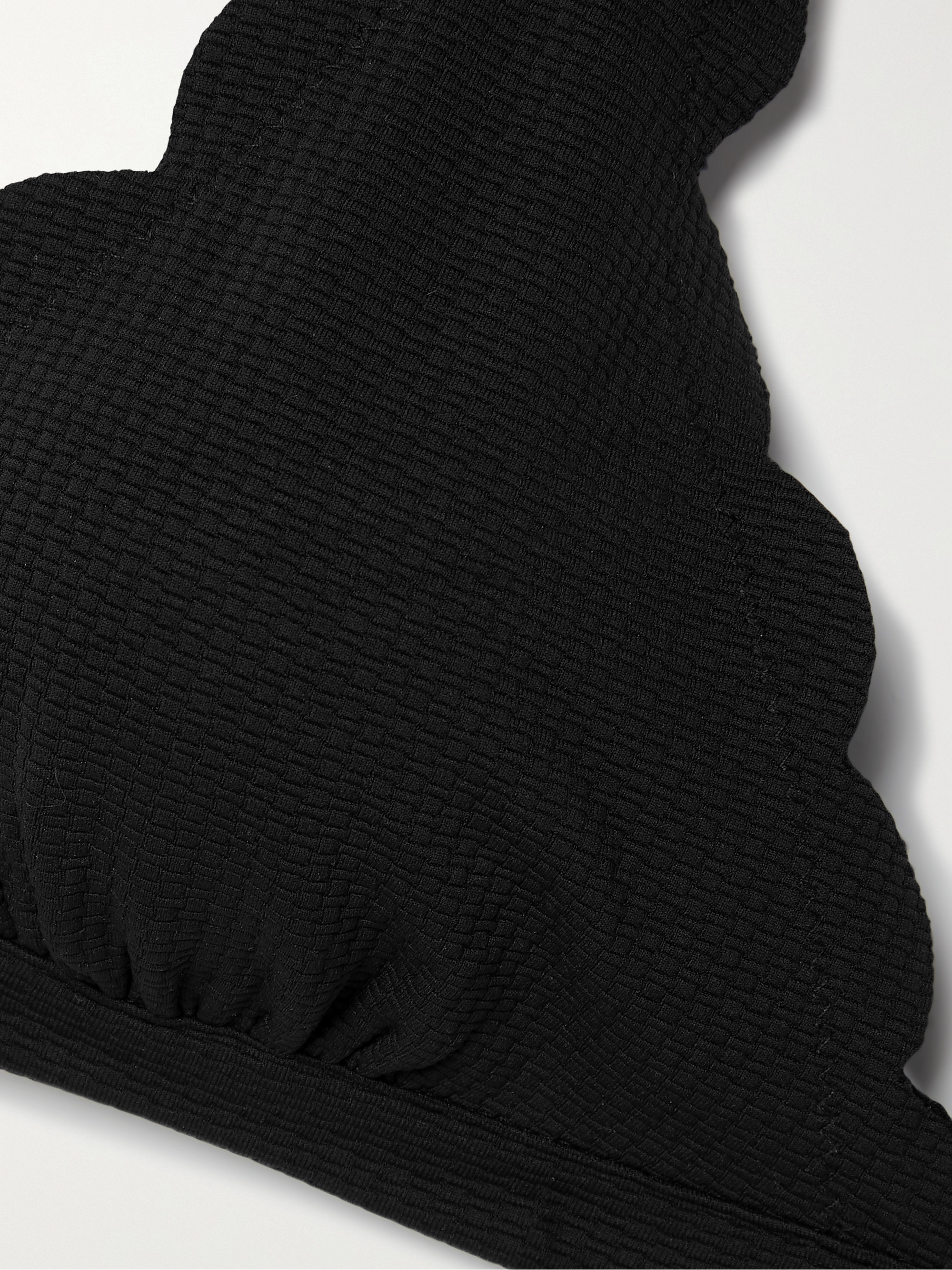 Marysia Spring scalloped recycled-crepe halterneck bikini top thumbnail