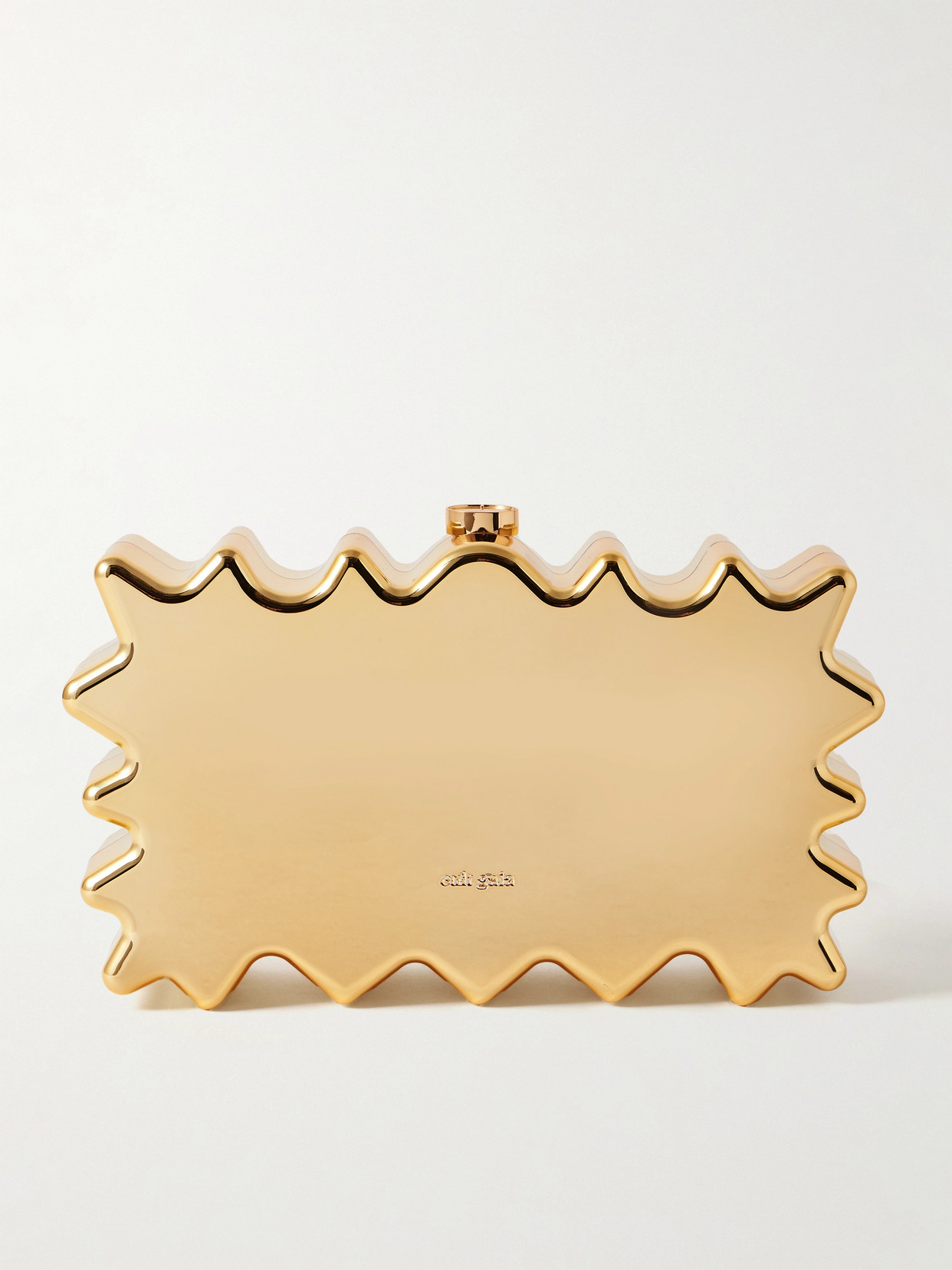 Cult Gaia Paloma Metallic Acrylic Clutch In Gold
