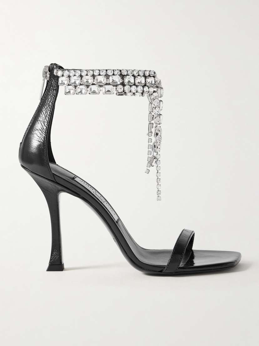 Jimmy Choo Verity 100 Crystal-embellished Leather Sandals