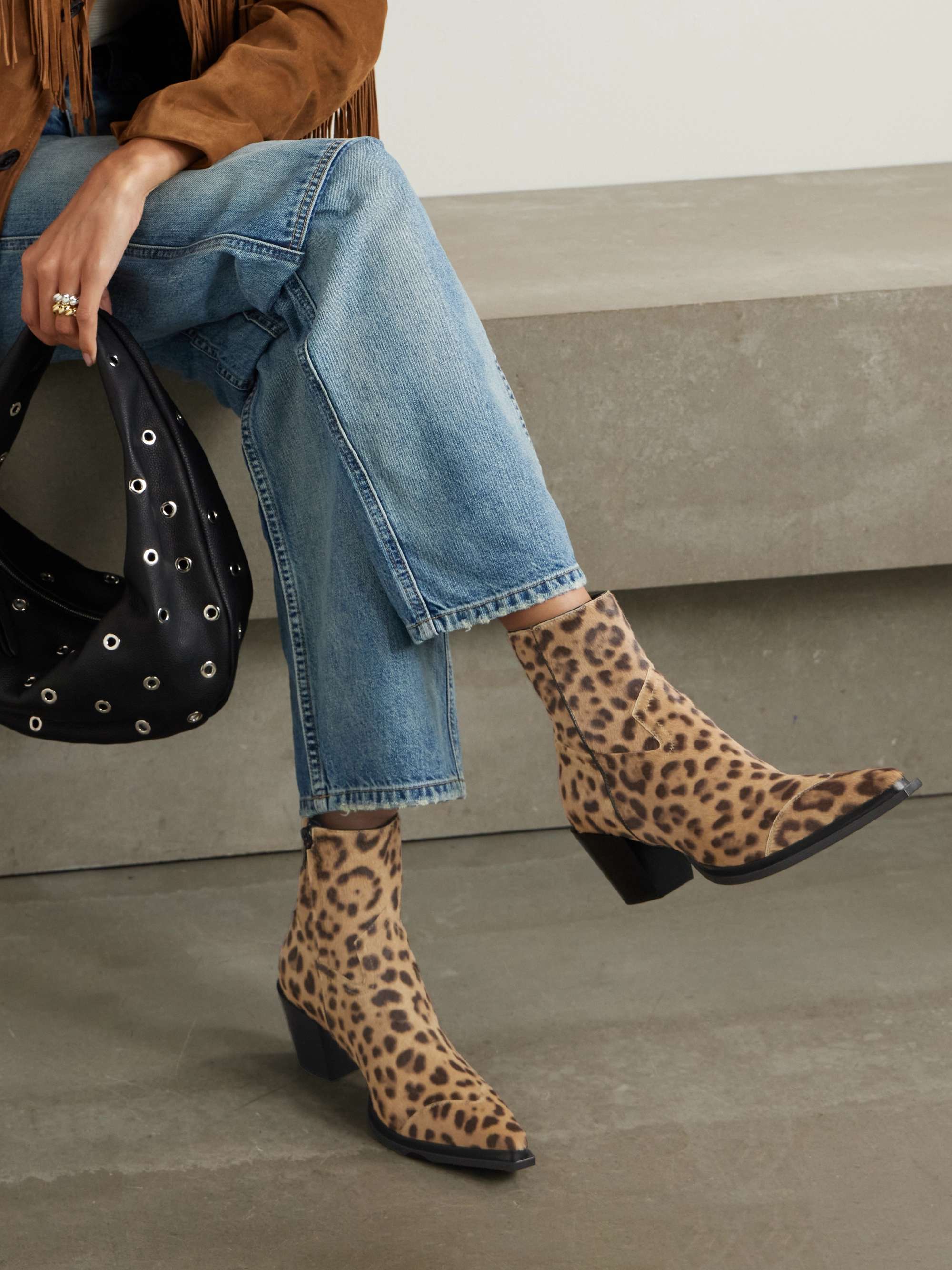 JIMMY CHOO Cece 60 leopard-print pony hair ankle boots | NET