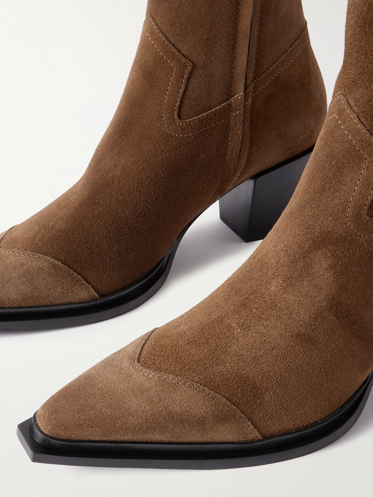 Jimmy Choo Cece 60 Suede Pointed-toe Ankle Boots In Brown
