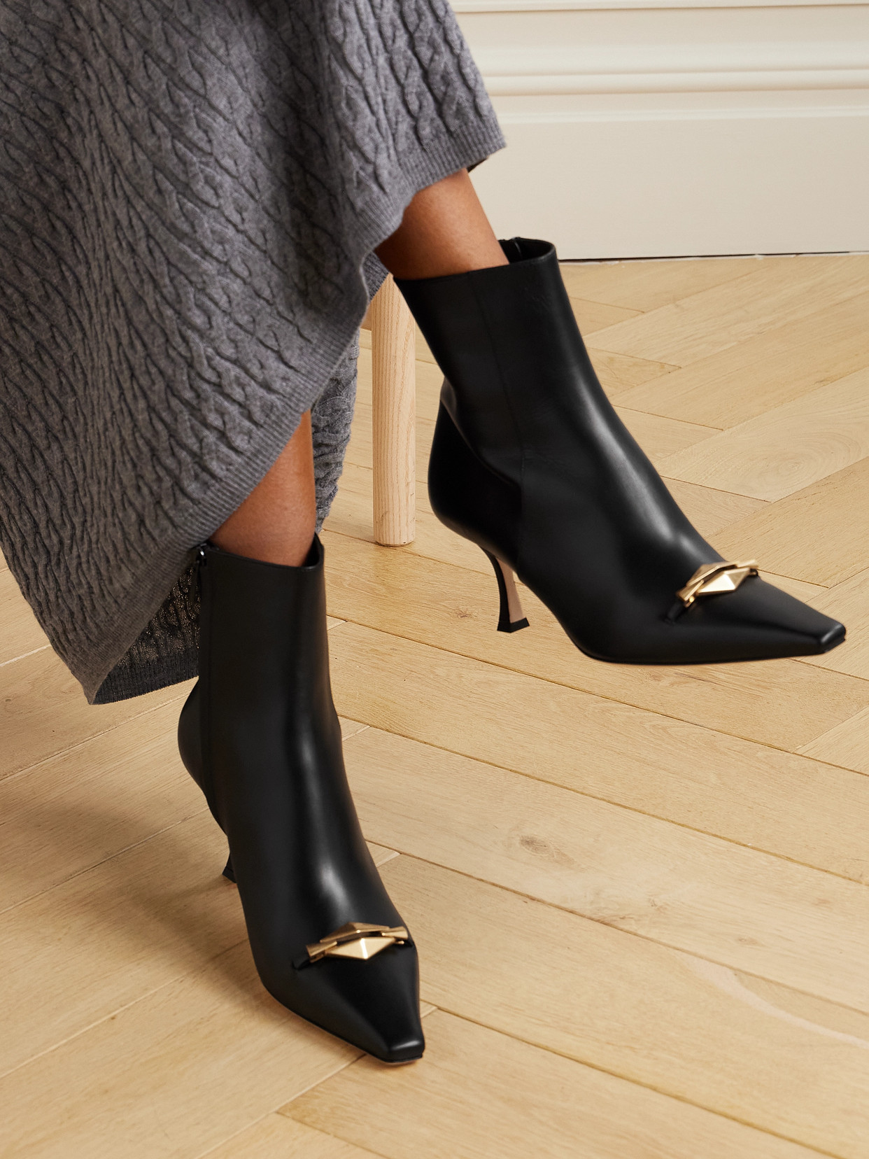 Jimmy Choo Women's Ryker Leather Ankle Boots In Black