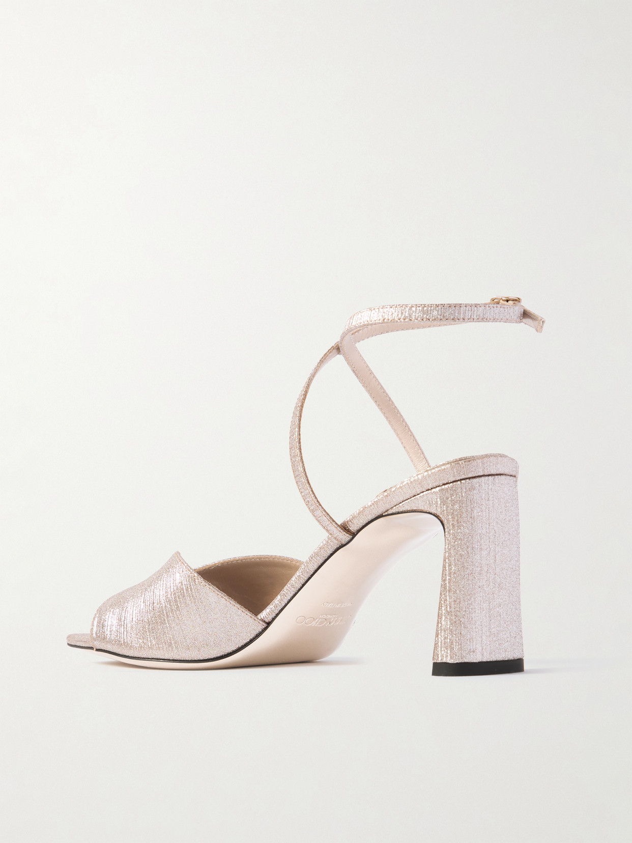 JIMMY CHOO KARLI 75 LUREX SANDALS