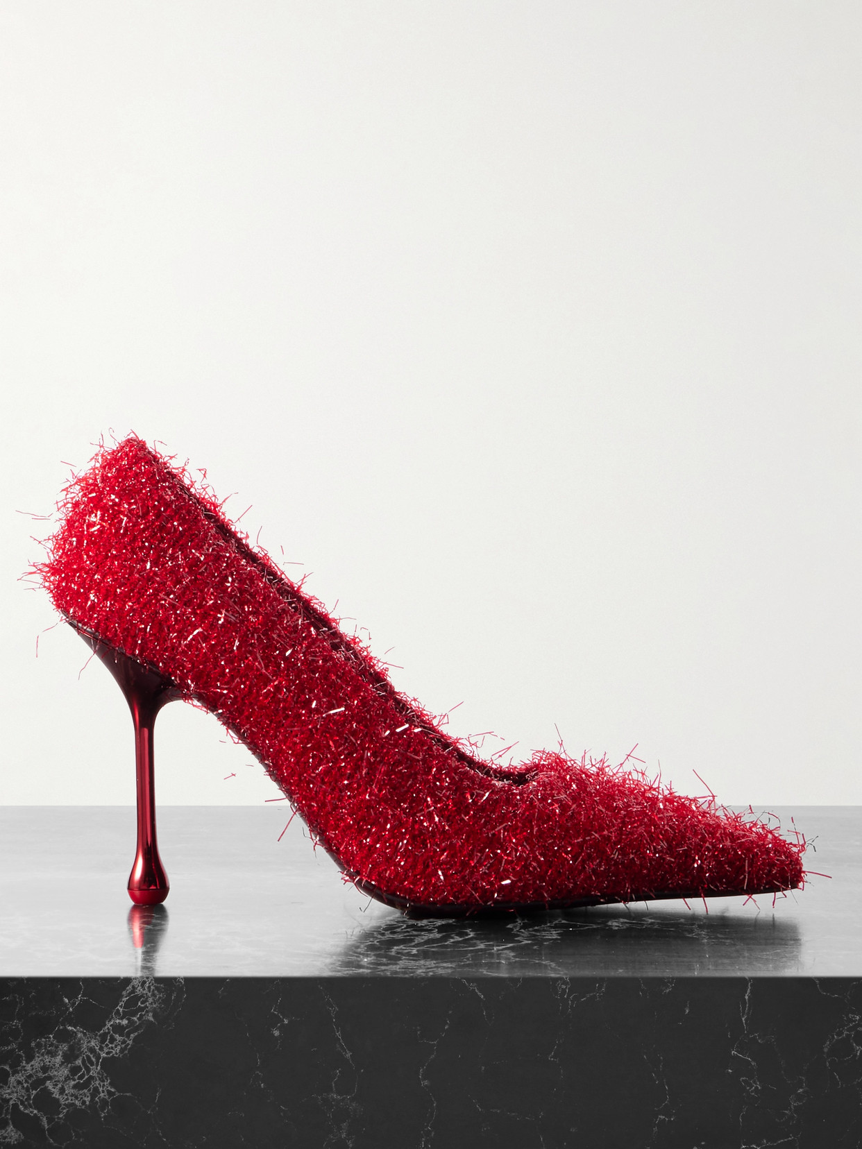 Jimmy Choo - Ixia 95 Tinsel Pumps - Red