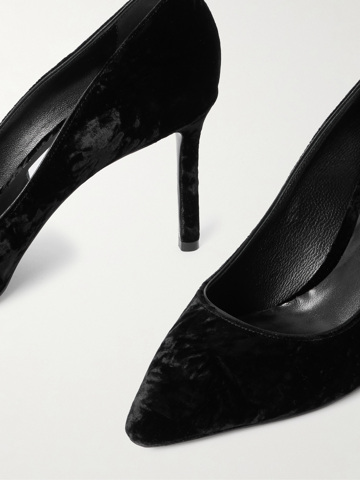 JIMMY CHOO ROMY 85 VELVET PUMPS