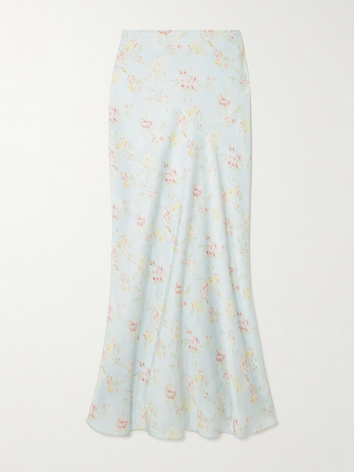 RABANNE - Floral-print Satin Maxi Skirt - Multi