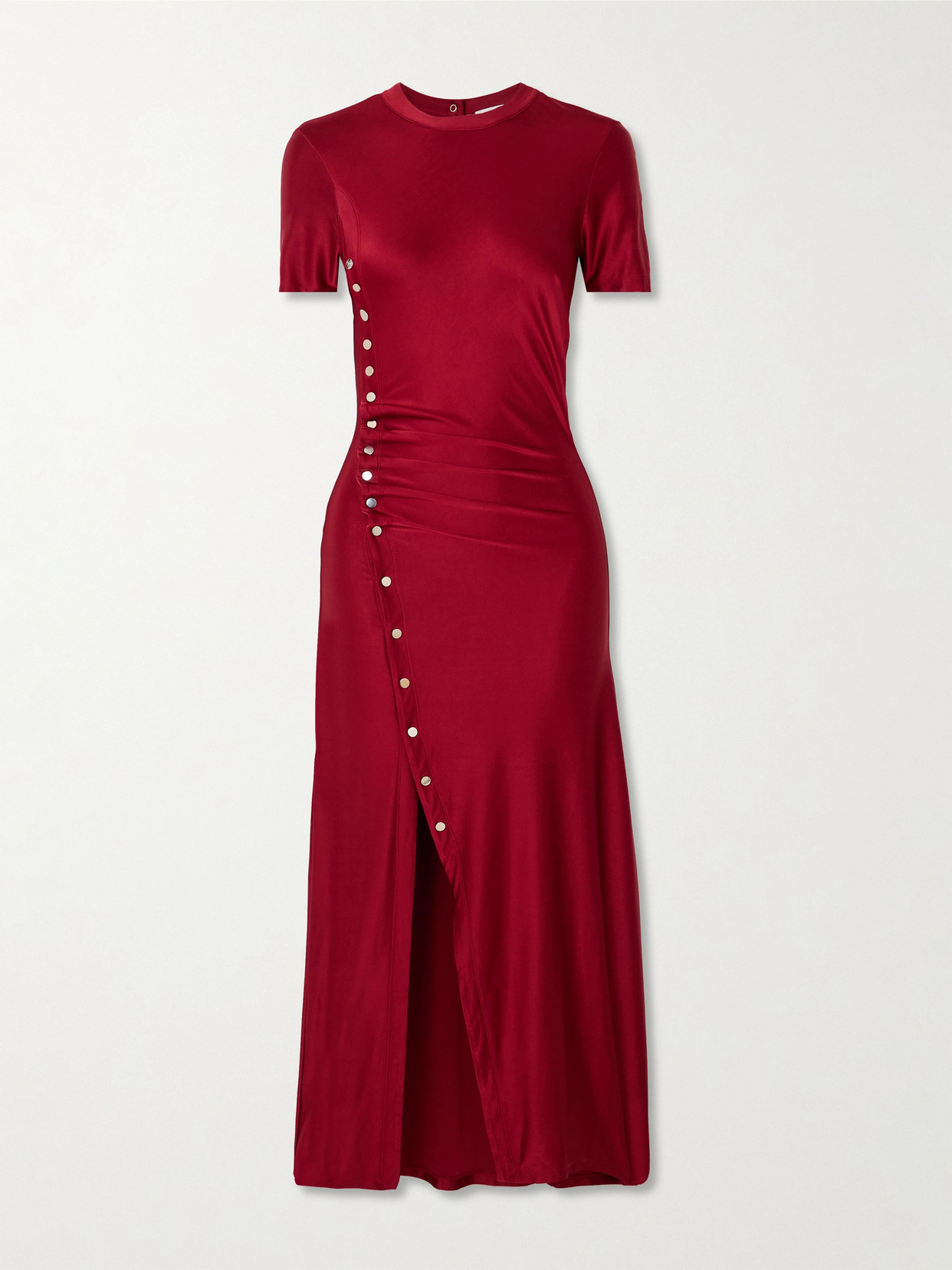 Rabanne Stretch-jersey Midi Dress In Red