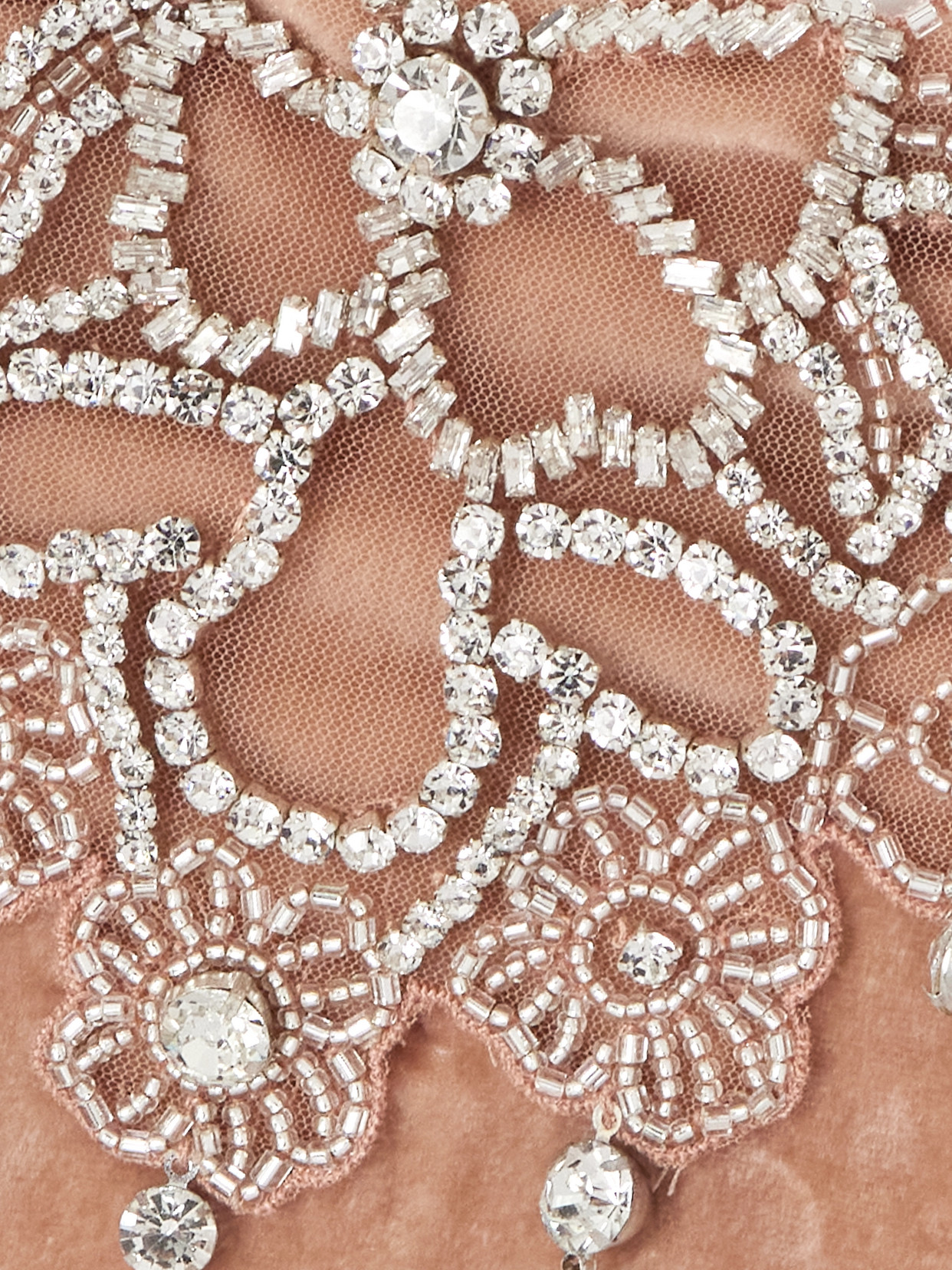 Rabanne Embellished Velvet Mini Dress In Pink