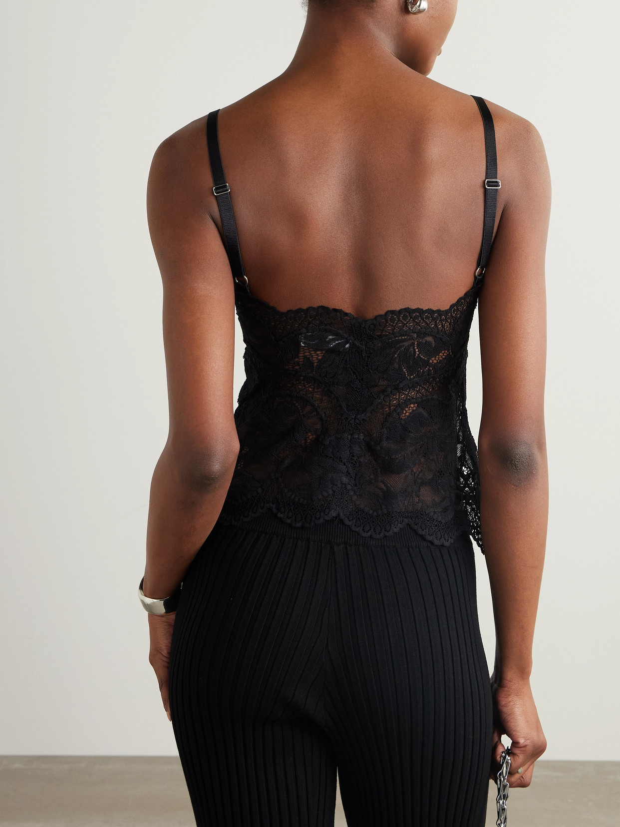 Rabanne Lace Camisole In Black